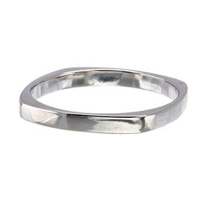Sterling Silver Flat Edge Band Ring